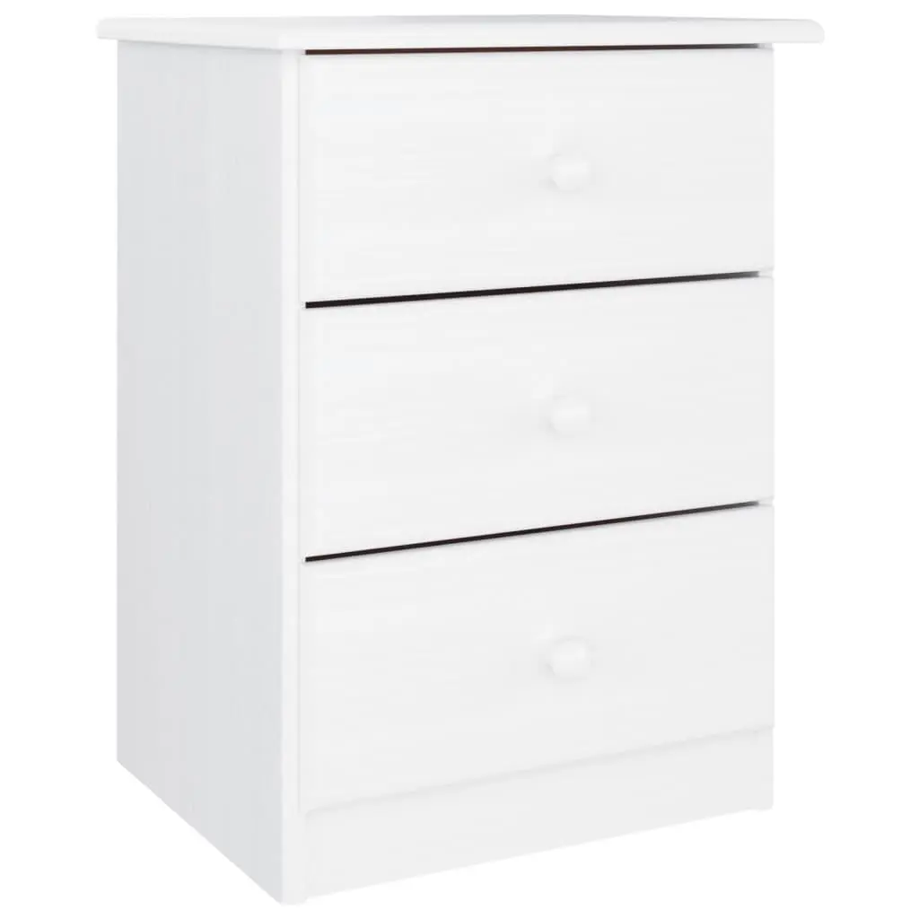 vidaXL Nattbord ALTA hvit 41x35x55,5 cm heltre furu