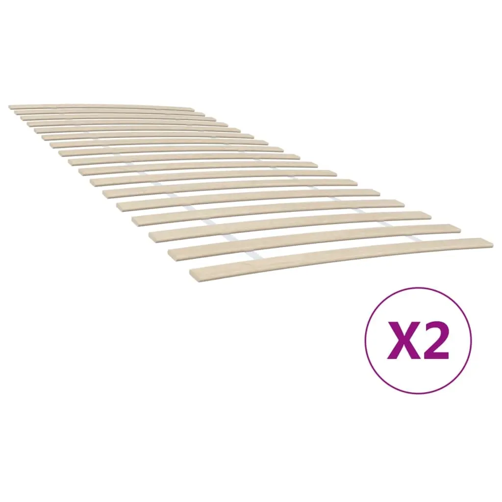 vidaXL Sengebunnsutskiftning med 34 lameller 2 stk 100x200 cm