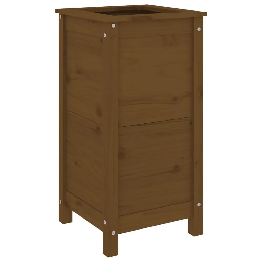 vidaXL Plantekasse honningbrun 40x40x78 cm heltre furu