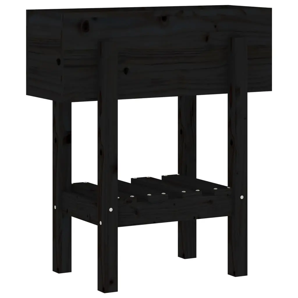 vidaXL Hageplantekasse svart 62x30x69 cm heltre furu