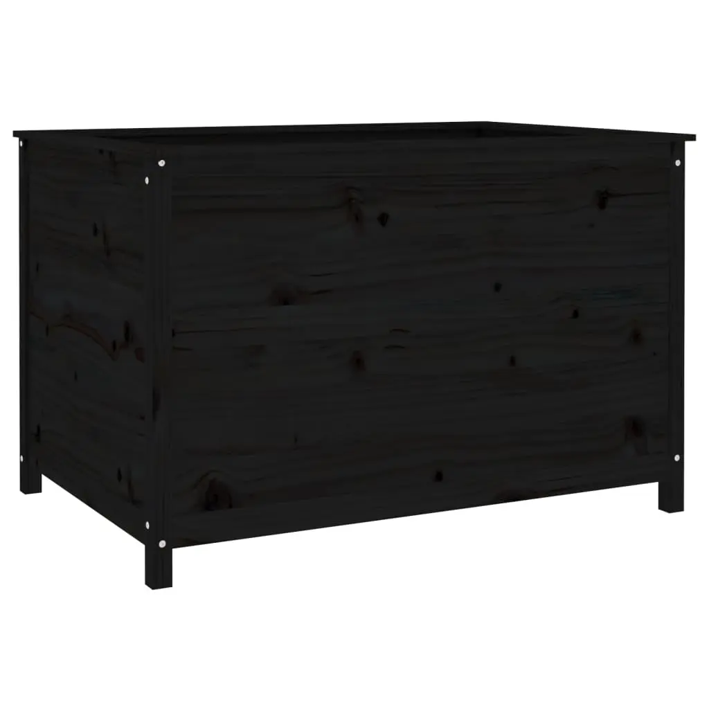 vidaXL Høybed svart 119,5x82,5x78 cm heltre gran