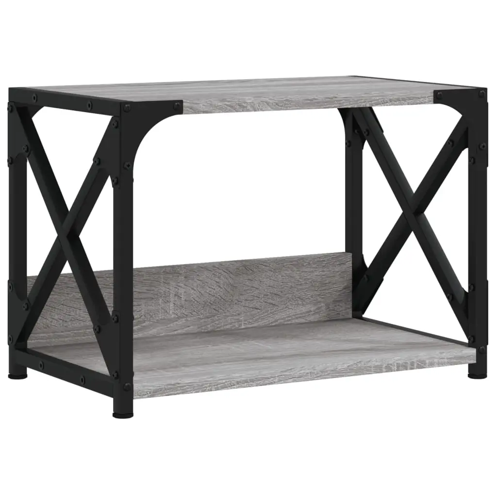 vidaXL Skriverbord 2 hyller grå sonoma 44x26x31,5 cm konstruert tre