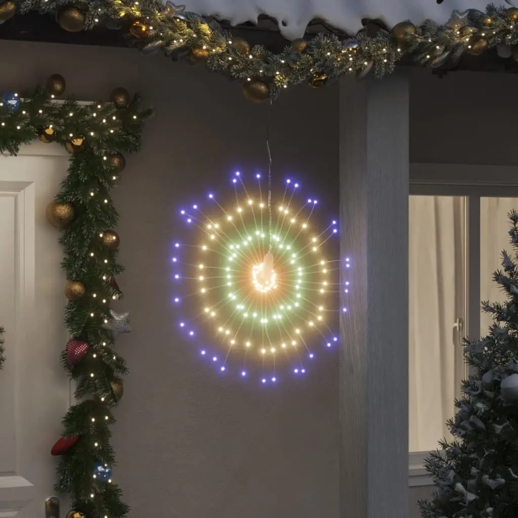 vidaXL Julestjernelys 140 LED 2 stk flerfarget 17 cm