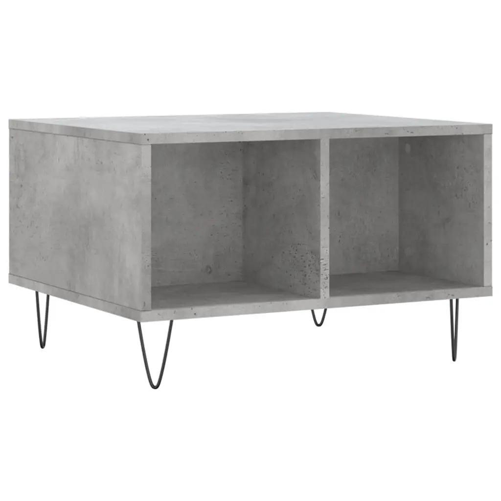 vidaXL Salongbord betonggrå 60x50x36,5 cm konstruert tre