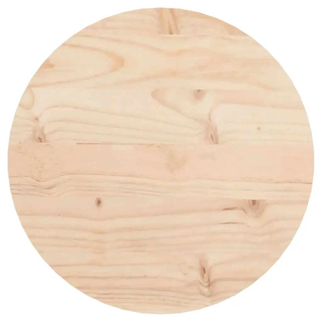 vidaXL Bordplate rund Ø30x3 cm heltre furu