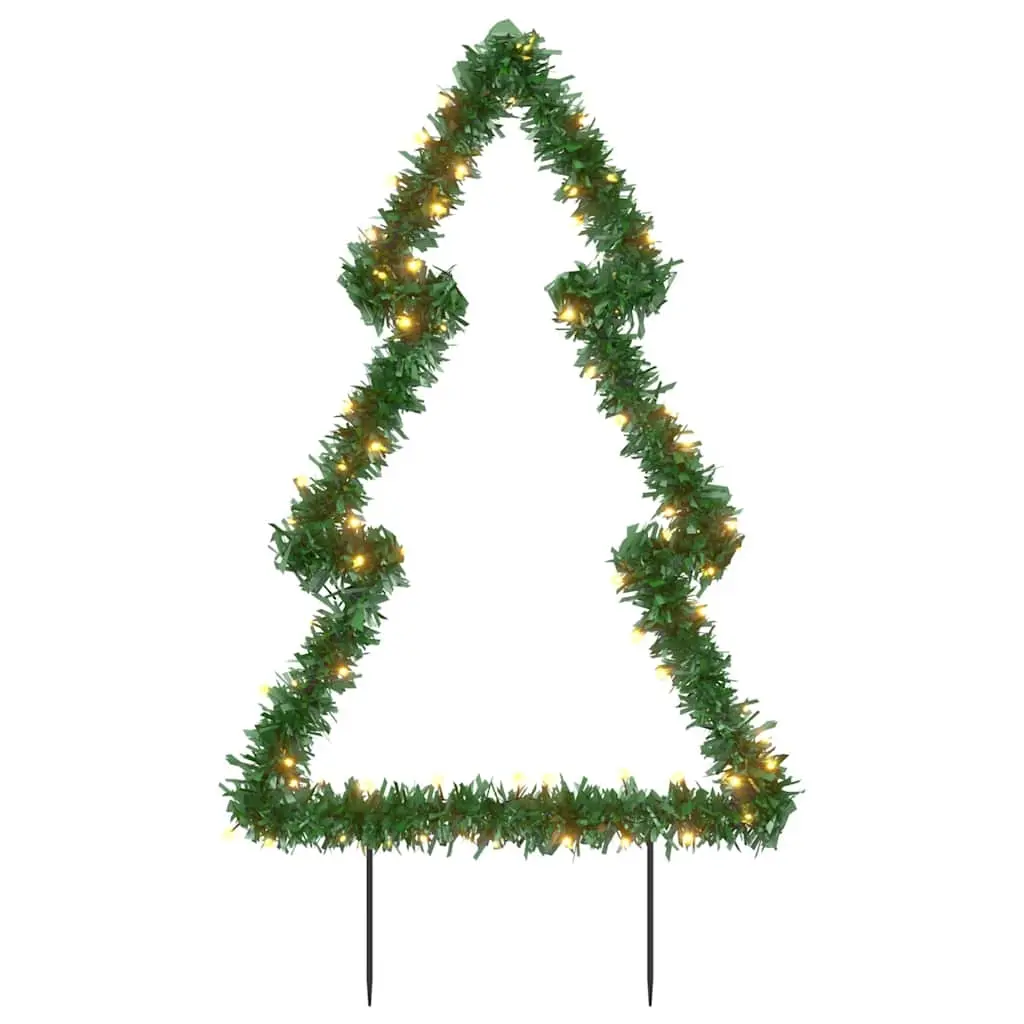 vidaXL Julelysdekorasjon med plugger tre 80 LEDs 60 cm