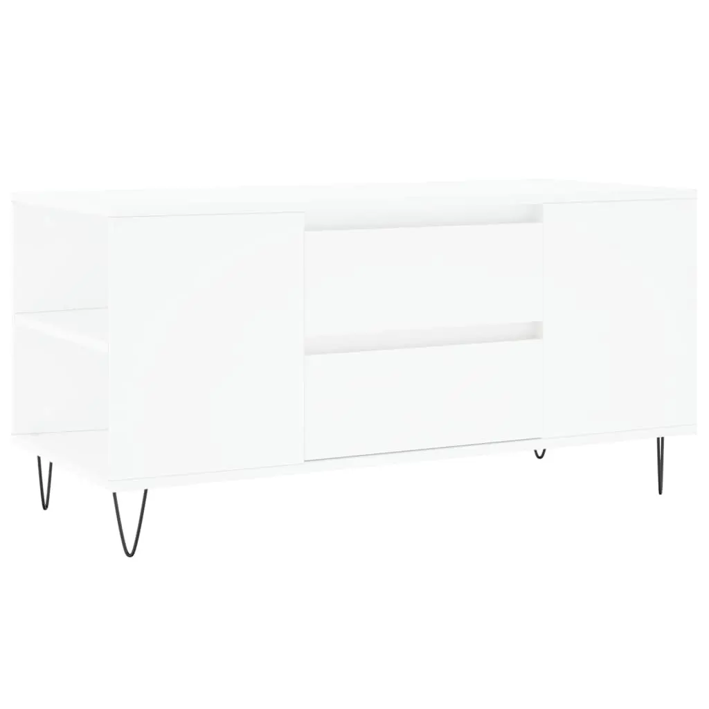 vidaXL Salongbord hvit 102x44,5x50 cm konstruert tre