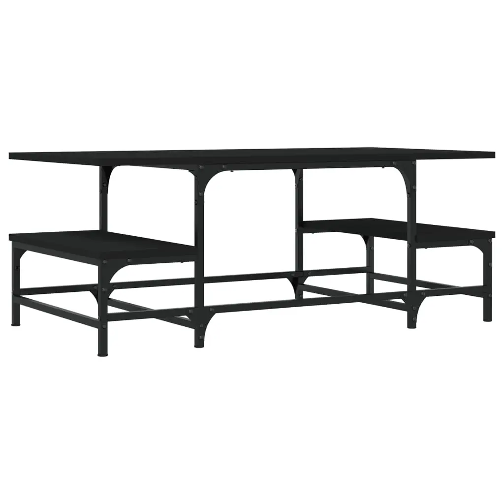 vidaXL Salongbord svart 100x50,5x40 cm konstruert tre