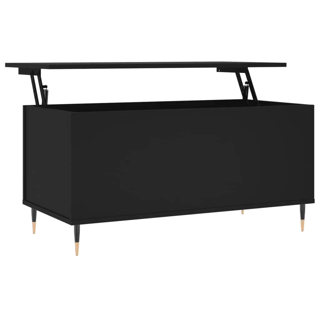 vidaXL Salongbord svart 90x44,5x45 cm konstruert tre