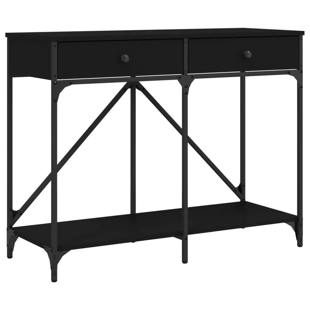 vidaXL Konsollbord svart 100x39x78,5 cm konstruert tre