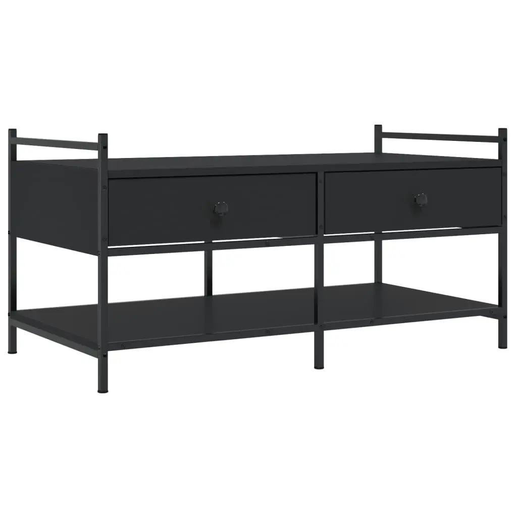 vidaXL Salongbord svart 99x50x50 cm konstruert tre