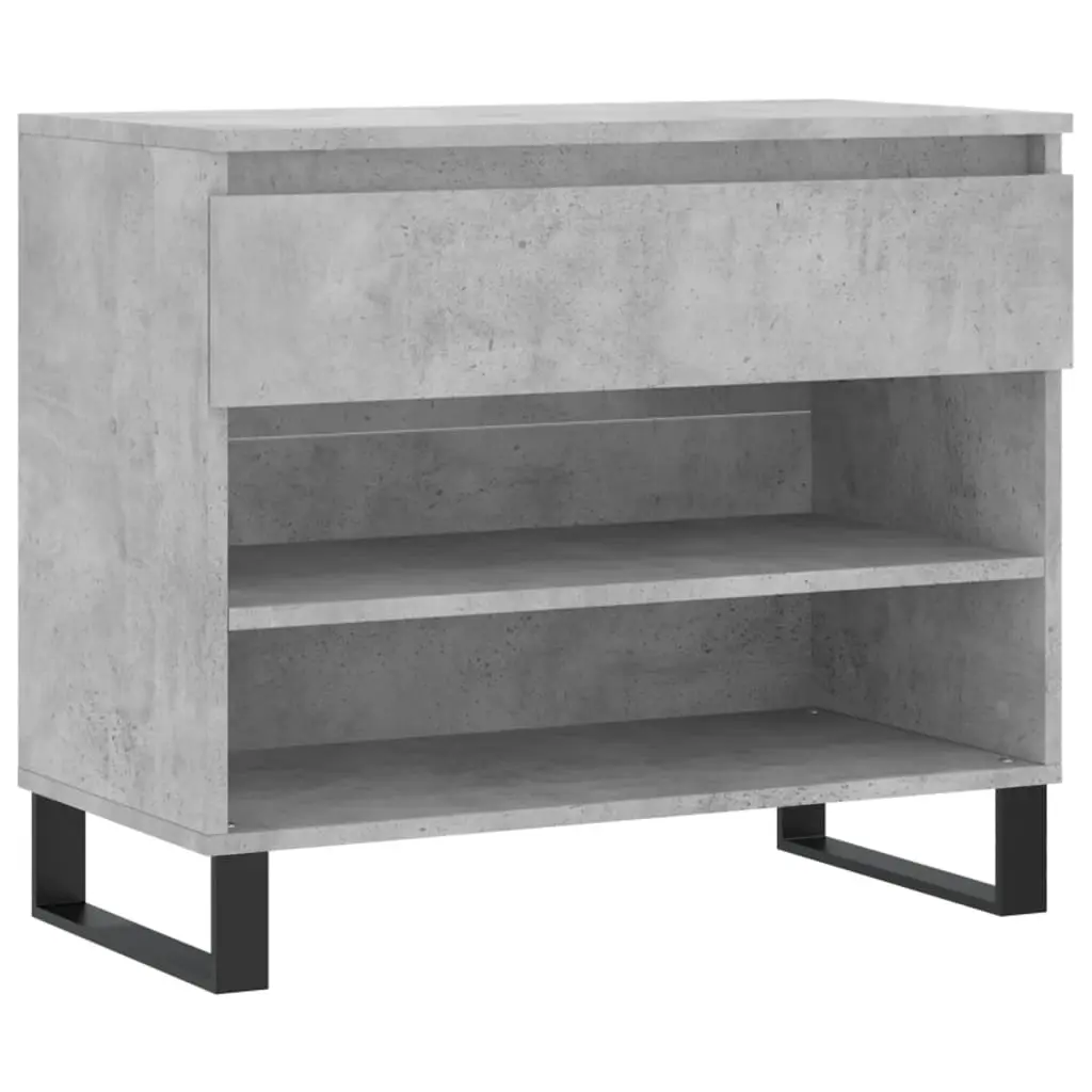 vidaXL Skoskap betonggrå 70x36x60 cm konstruert tre