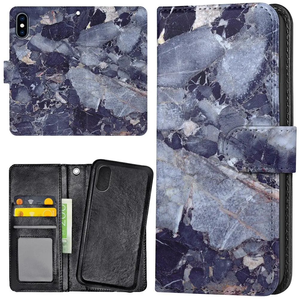 iPhone XR - Lommebok Deksel Marmor