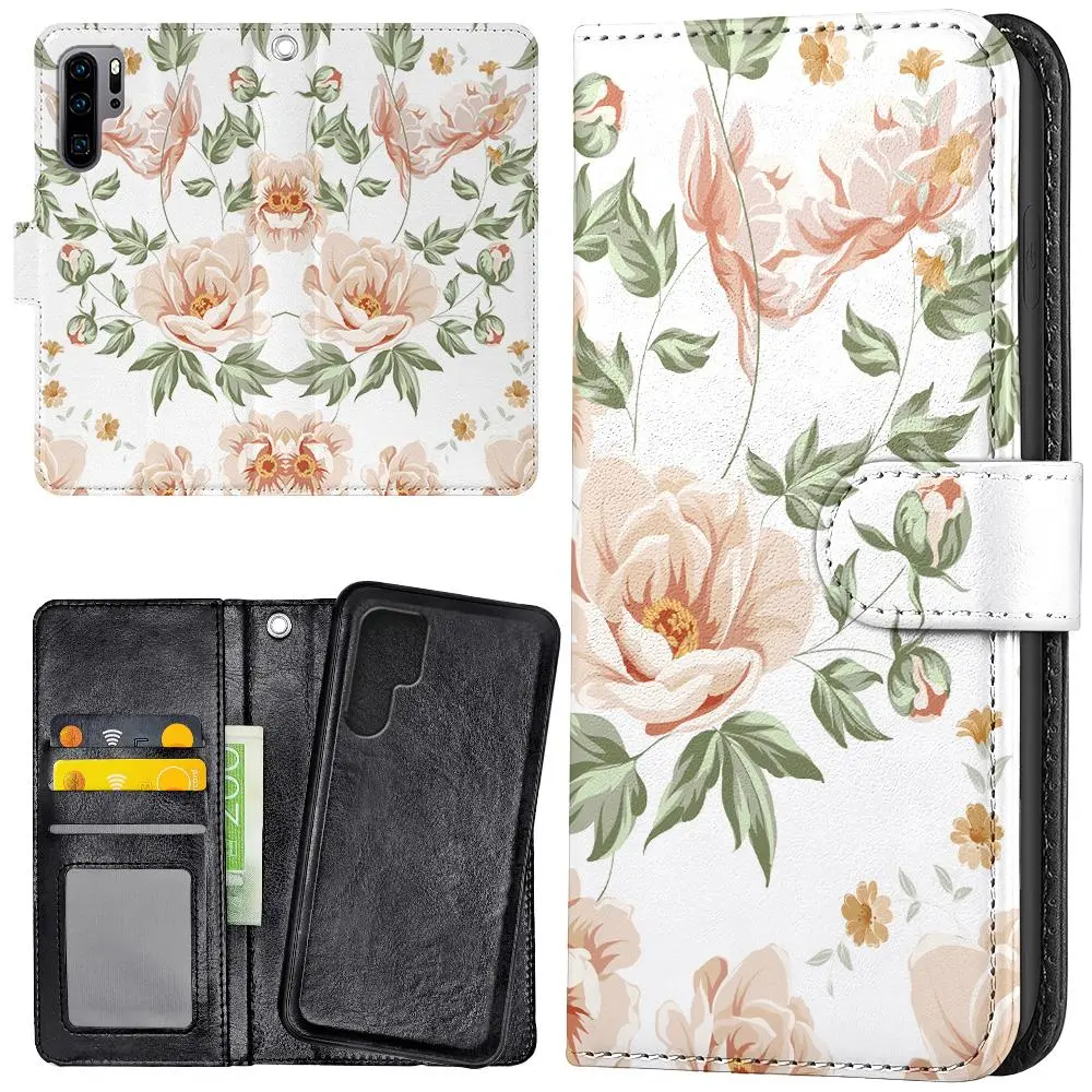Huawei P30 Pro - Lommebok Deksel Blomstermønster