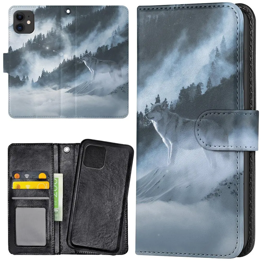 iPhone 12 Mini - Lommebok Deksel Arctic Wolf