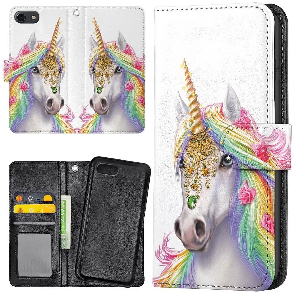 iPhone 7/8/SE - Lommebok Deksel Unicorn/Enhjørning