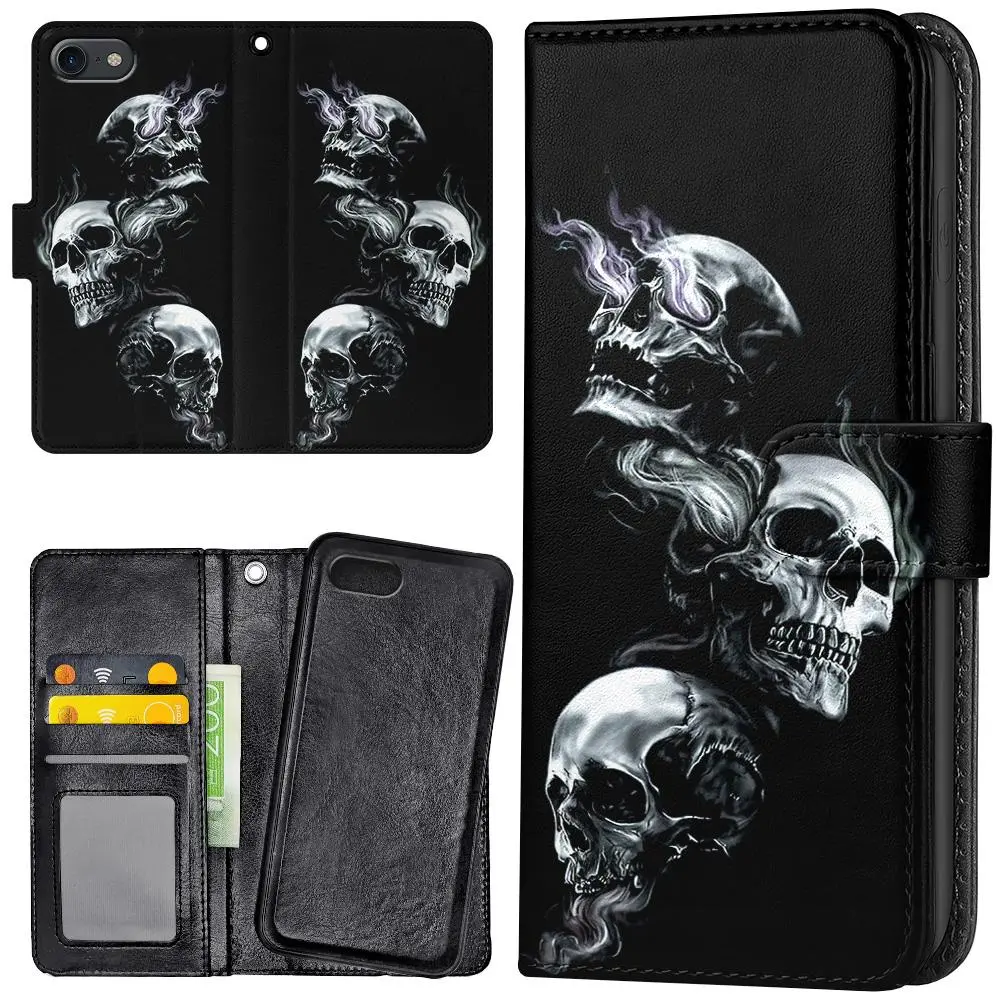 iPhone 7/8/SE - Lommebok Deksel Skulls