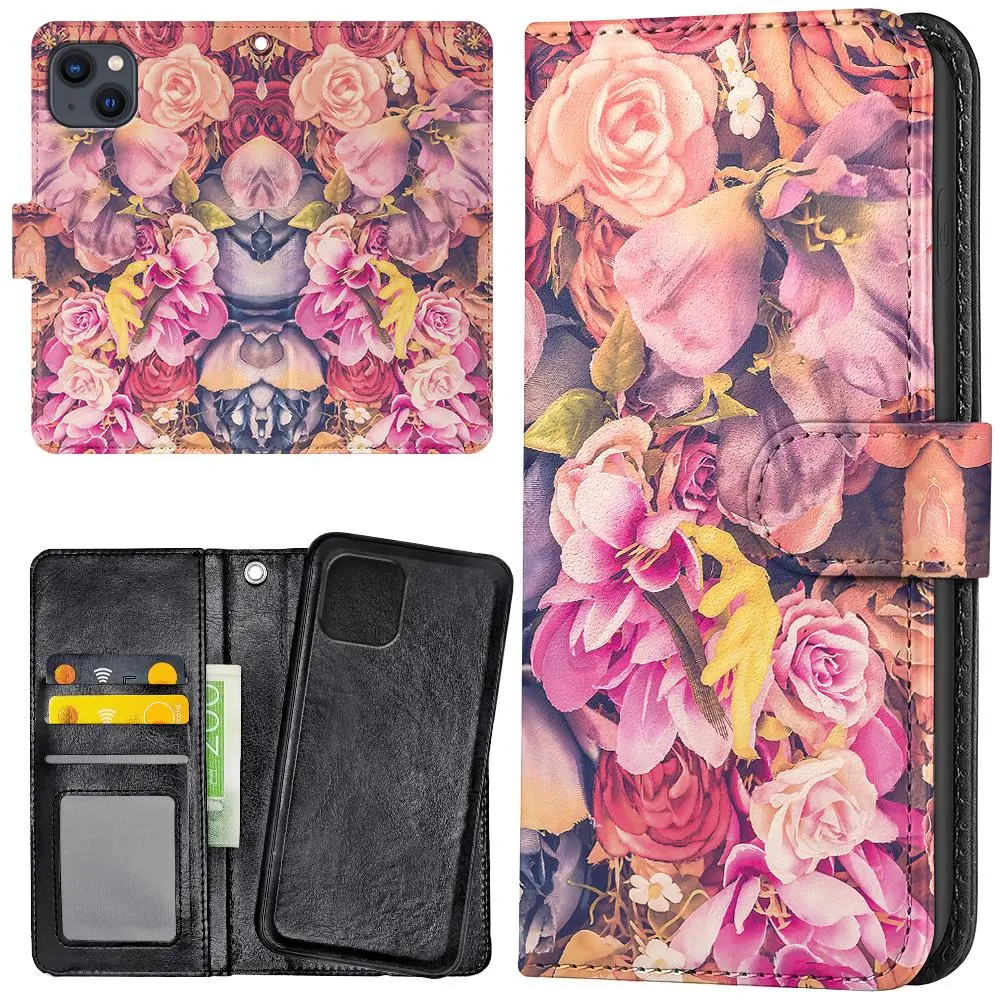 iPhone 14/15 Plus - Lommebok Deksel Roser