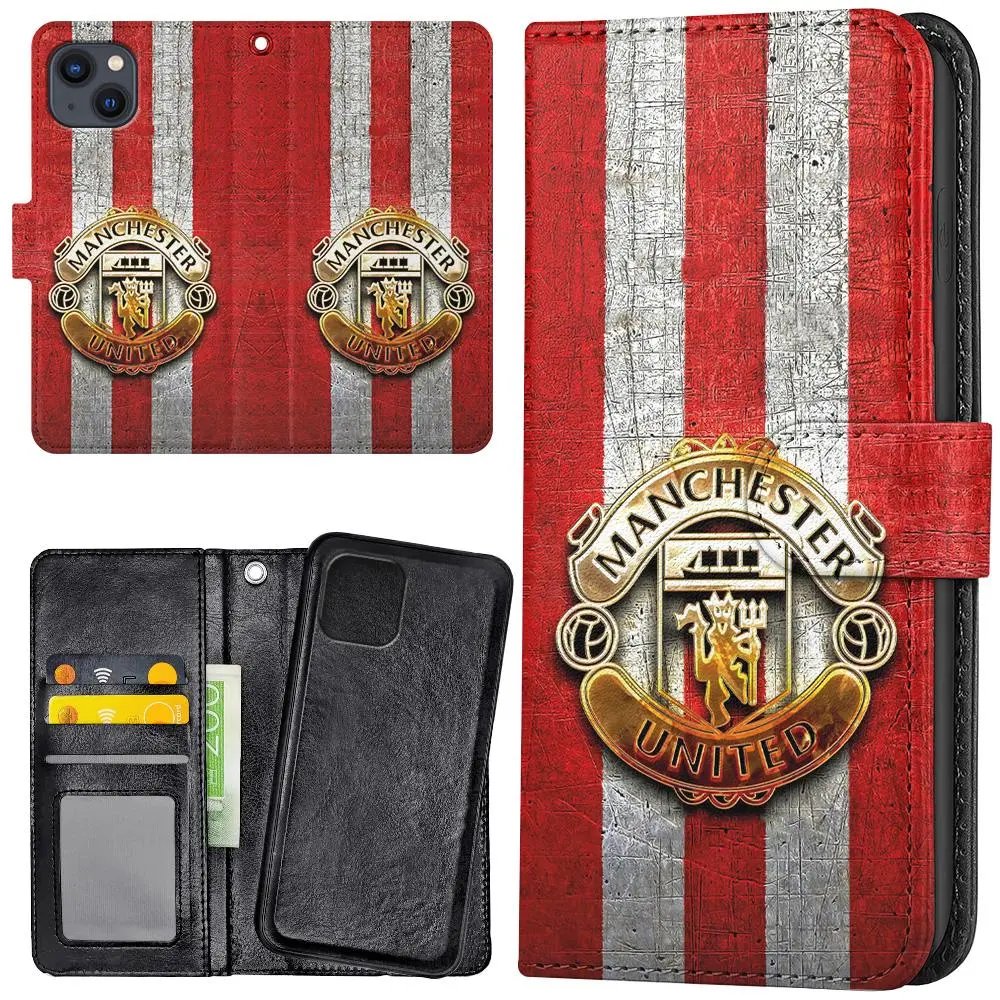 iPhone 14/15 Plus - Lommebok Deksel Manchester United