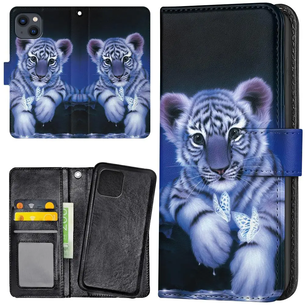 iPhone 14/15 Plus - Lommebok Deksel Tigerunge