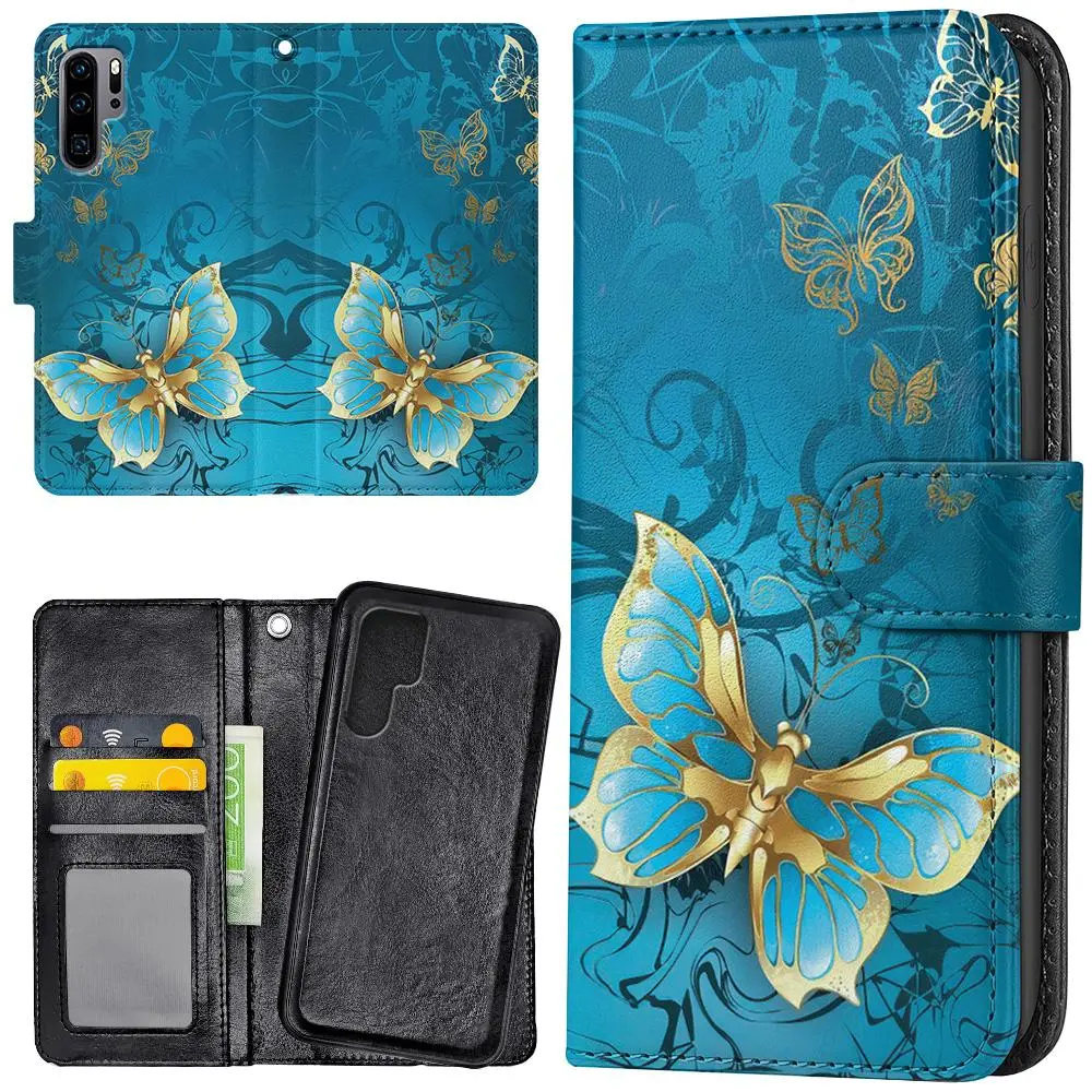 Huawei P30 Pro - Lommebok Deksel Sommerfugler