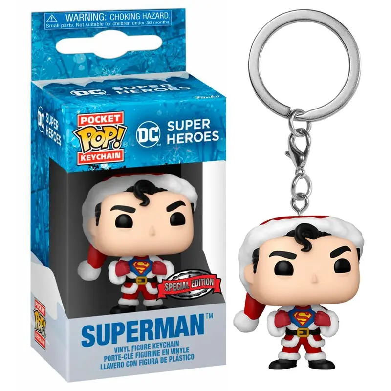 Pocket POP! Nøkkelring DC Comics Holiday Superman Exclusive