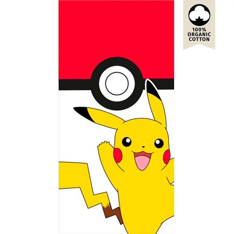 Pokémon Pikachu & Pokéball Badehåndkle Bomull 140x70 cm