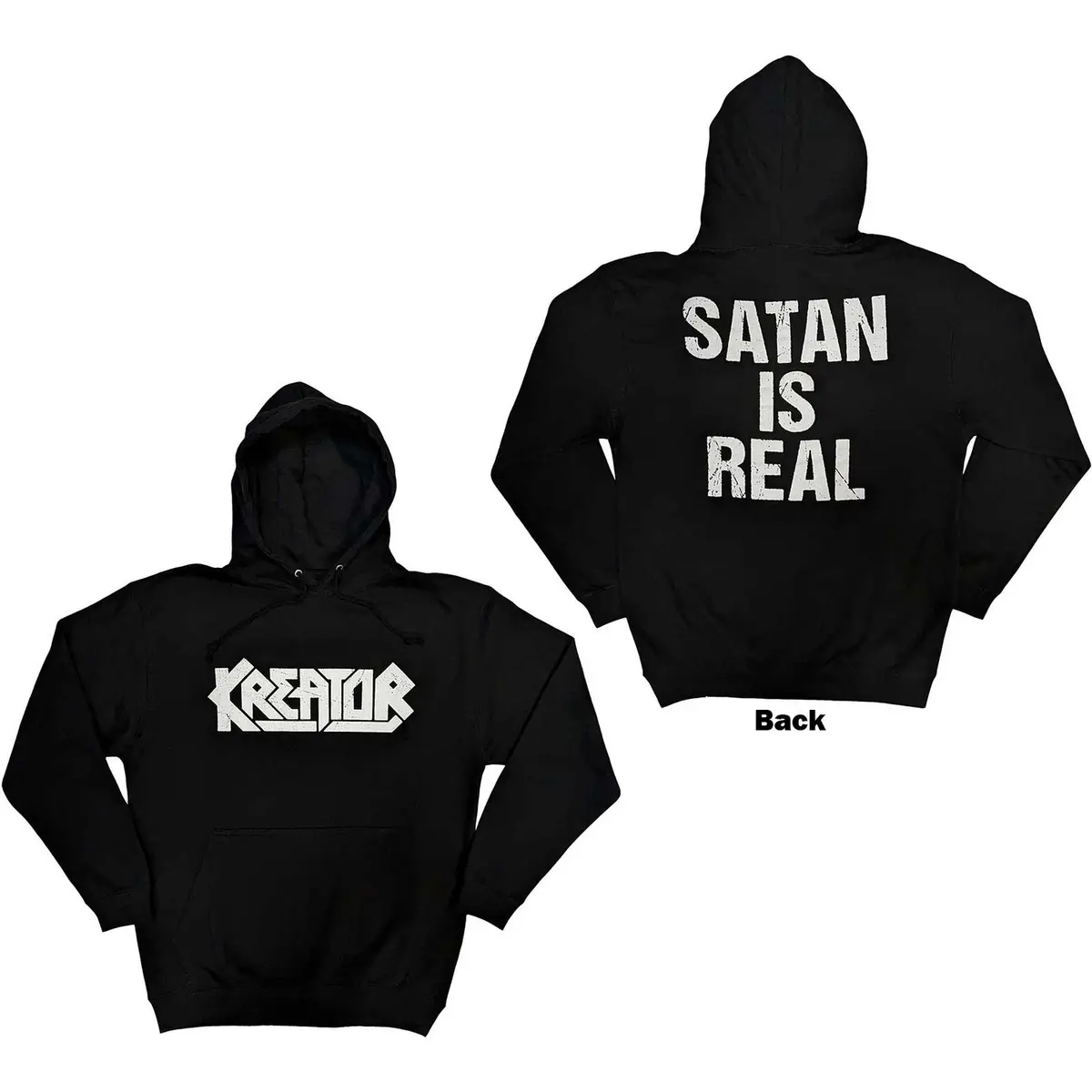 Kreator Unisex Pullover Hettegenser: Satan Is Real (Baktrykk) (Large)