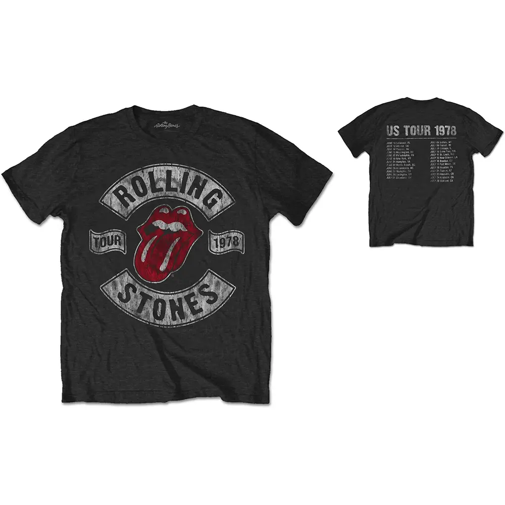 The Rolling Stones Unisex T-Shirt: US Tour 1978 (Back Print) (X-Large)