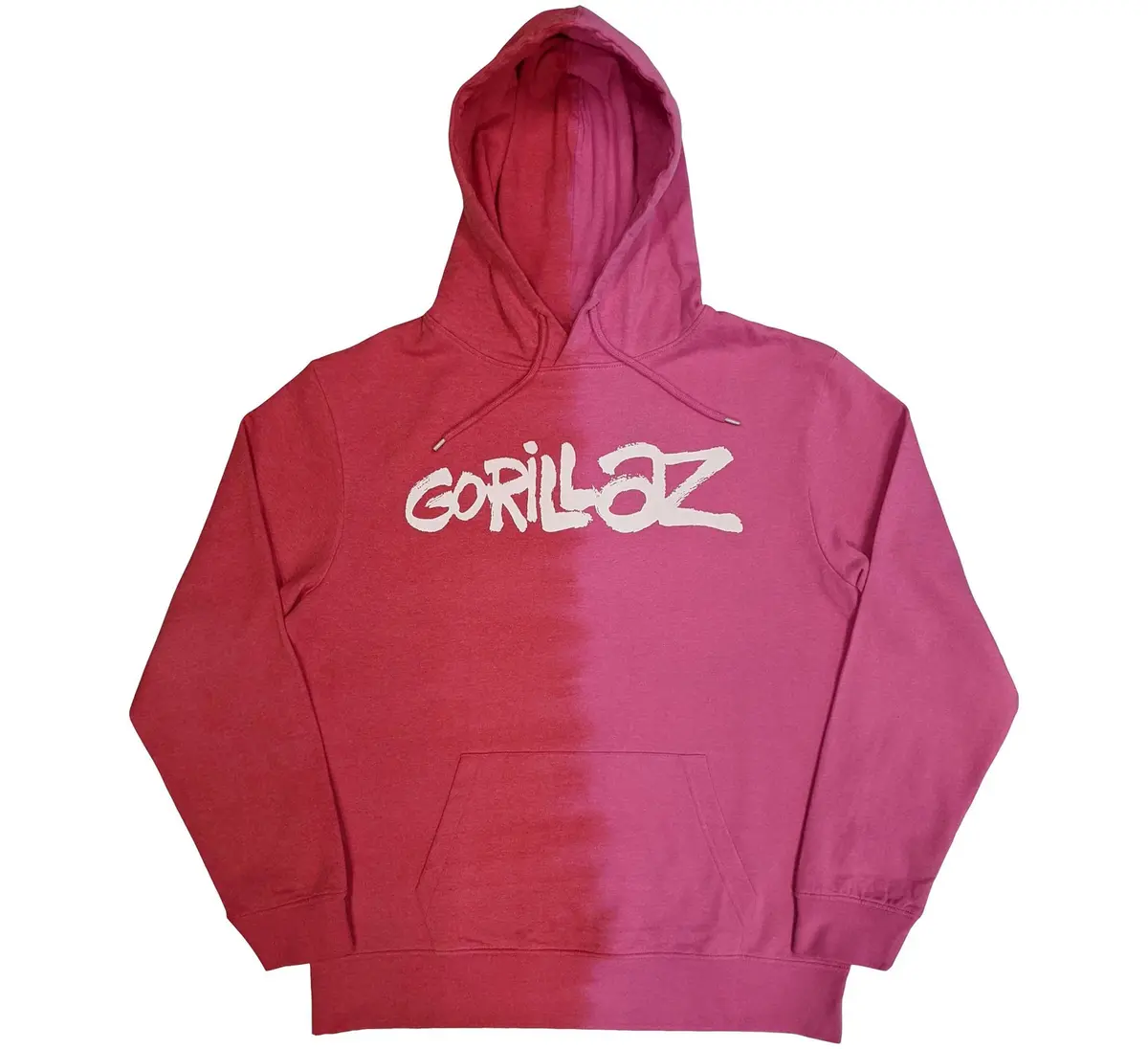 Gorillaz Unisex Pullover Hettegenser: Tofarget Børste Logo (Vask Kolleksjon) (Medium)