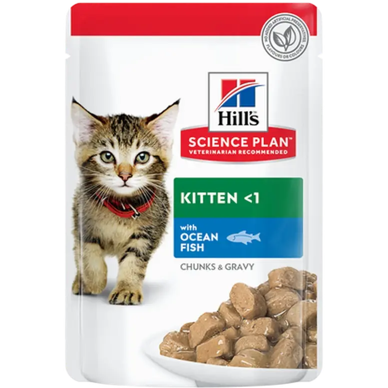 Hills Science Plan Kitten Chicken Ocean Fish Pouch - Wet Cat Food