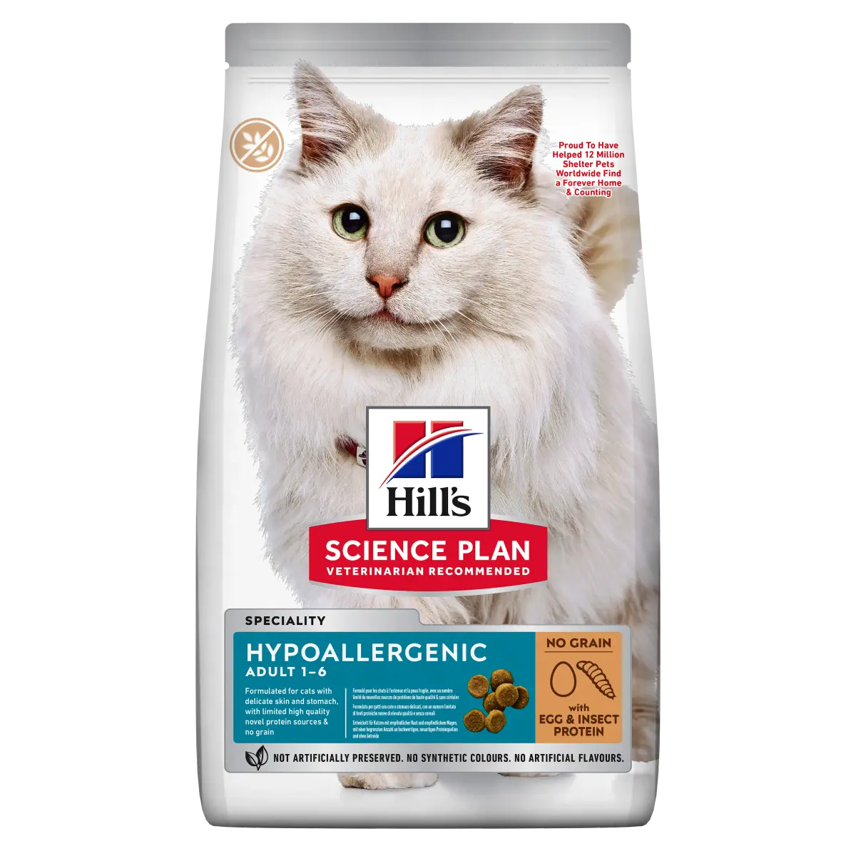 Hills Science Plan Allergivennlig fôr for voksne katter med egg- og insektprotein