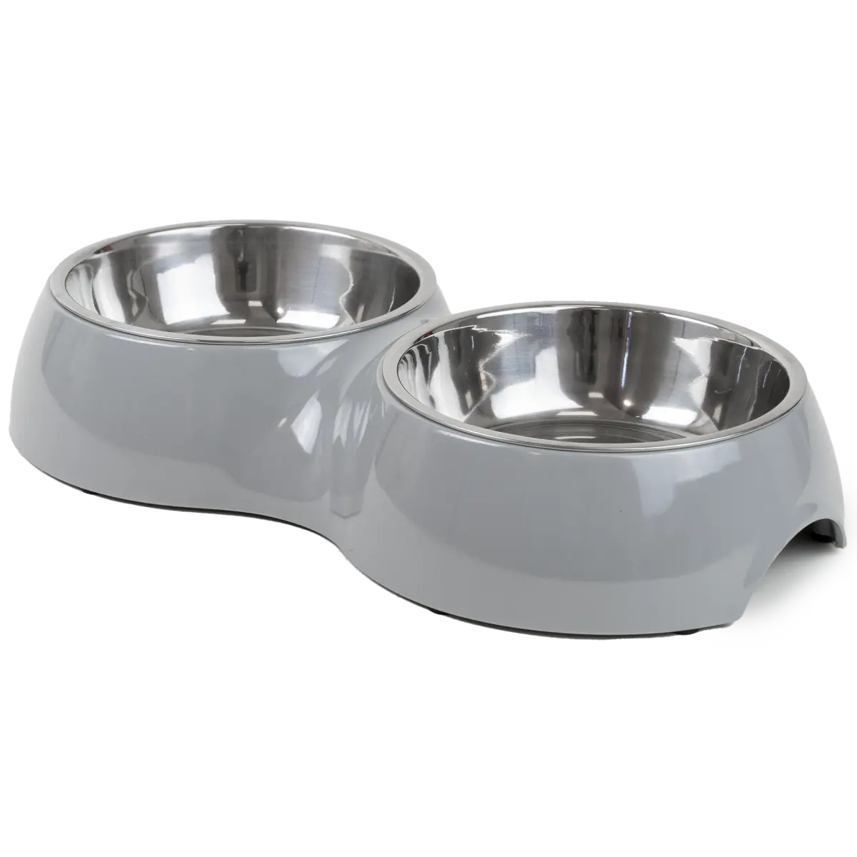Selected by ZOO Dobbel matbolle Solid Grey M, 350ml, 33x17,5x6cm