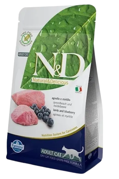 Farmina N&D Prime Lamb & Blueberry - dry cat food - 5 kg