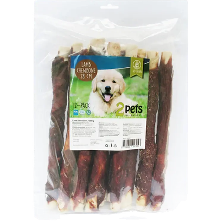 2 pets Dogsnack Lamb Chewbone