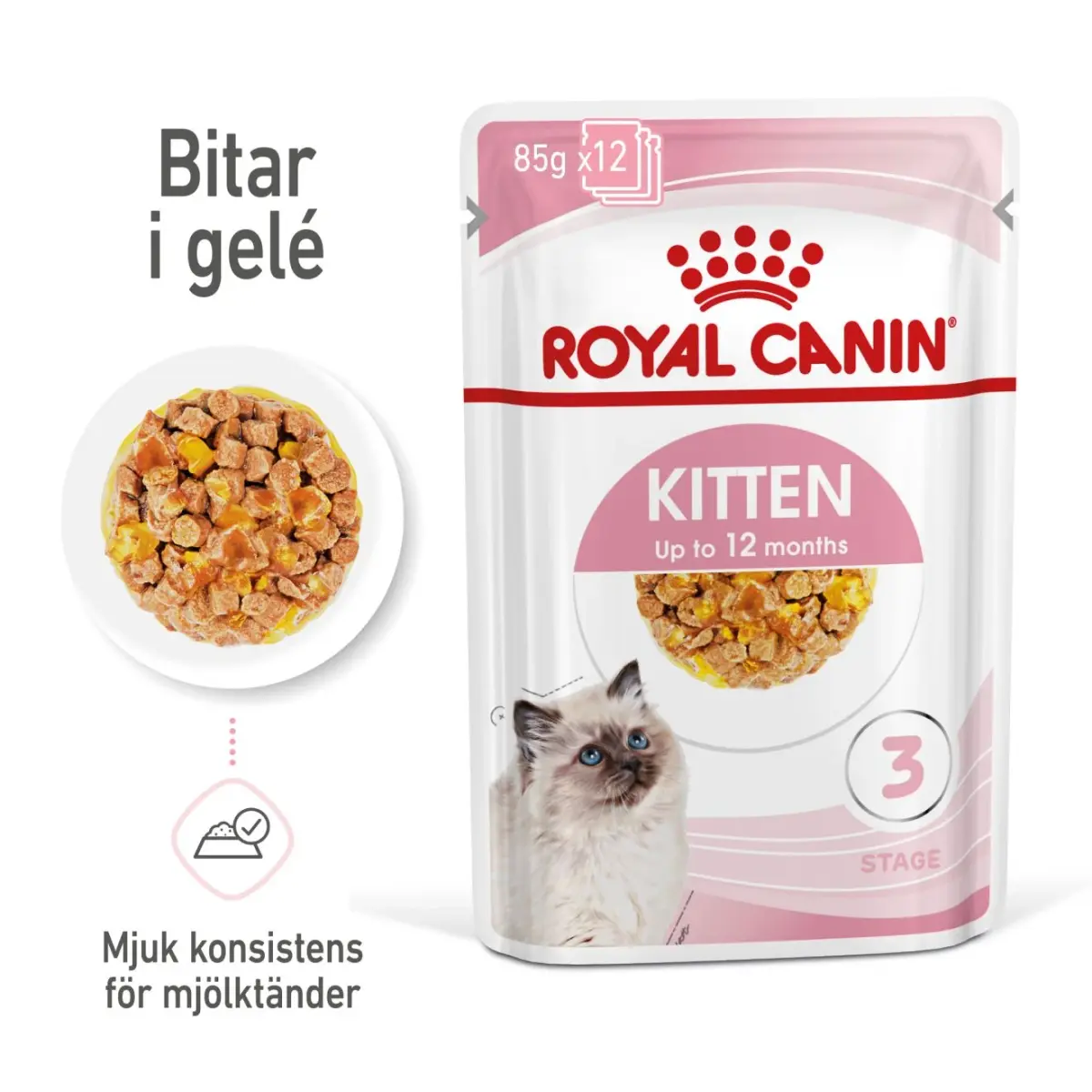 Royal Canin Kitten Jelly Våtfôr for kattunger 85 g x 12 stk