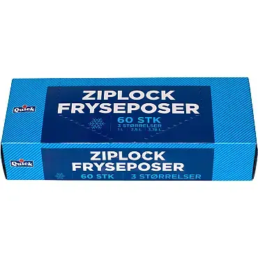 Ziplock fryseposer