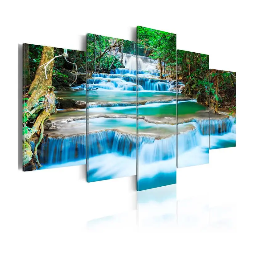 Tavla Arkiio Blue Waterfall In Kanchanaburi Thailand