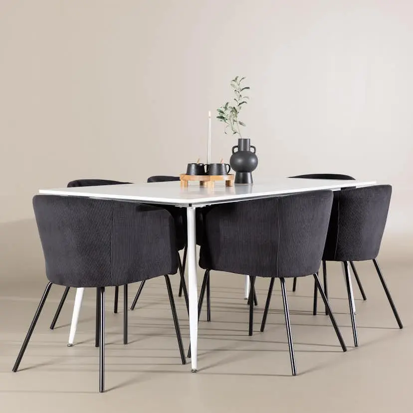 Spisegruppe Venture Home Silar 180 med 6 stk Berit Stoler