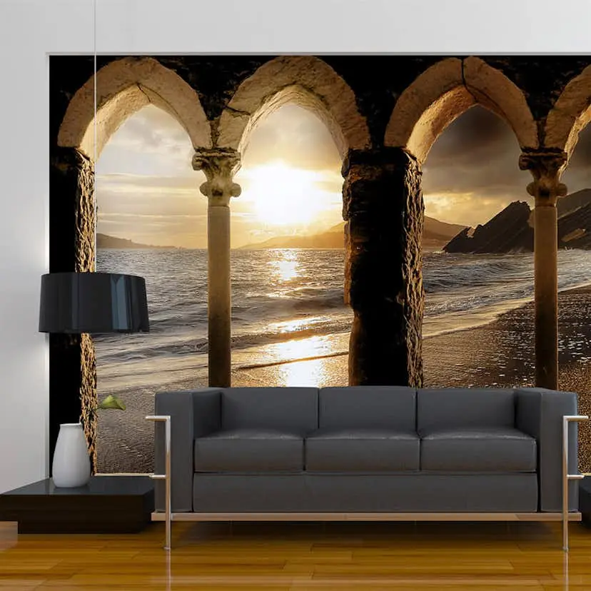 Fototapet Arkiio Självhäftande Castle On The Beach