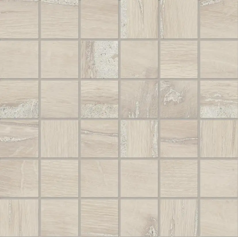 Mosaikk Lhådös Trentino bleket 5x5 cm