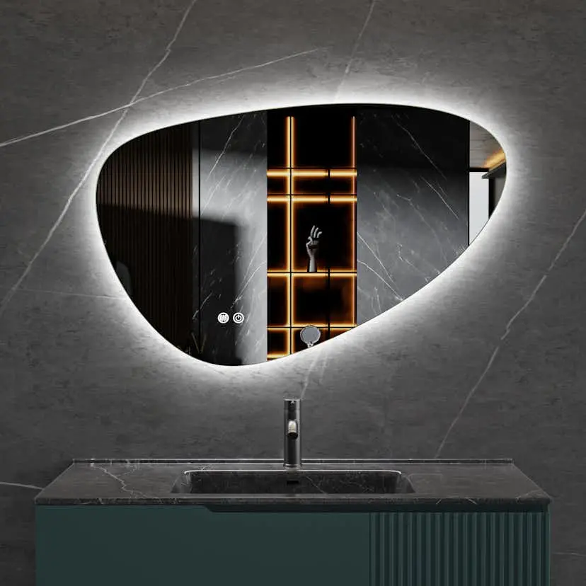 Baderomsspeil Lyfco med LED-belysning 90x60 cm