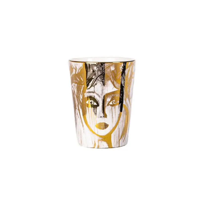 Mugg Carolina Gynning Slice of Life Guld/Vit
