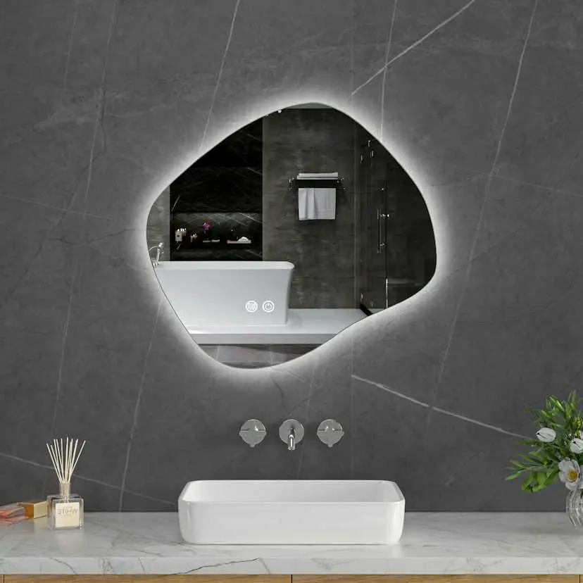 Baderomsspeil Lyfco med LED-belysning 60x55 cm