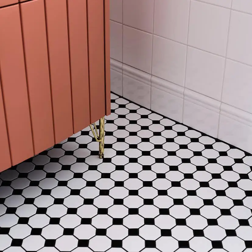 Mosaik Konradssons Tech Octagon Vit Matt 30,5x30,5 cm
