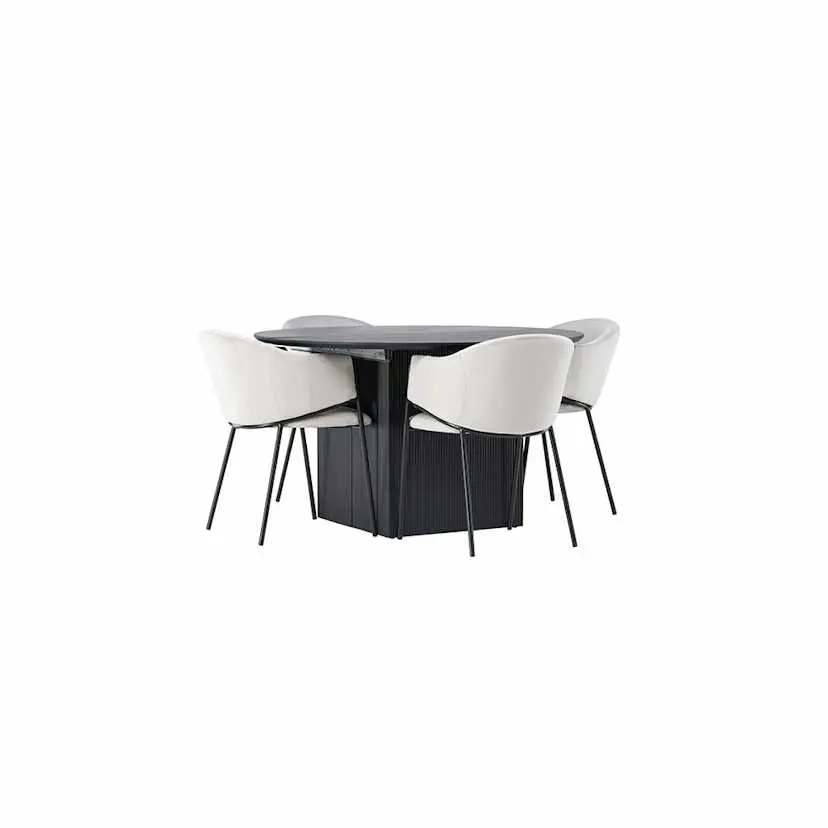 Spisegruppe Venture Home Matilda med 4 Evelina Stoler