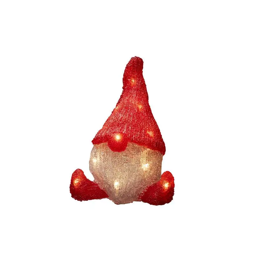 Dekorationsbelysning Gnosjö Konstsmide Tomte Akryl 26 cm 16 LED