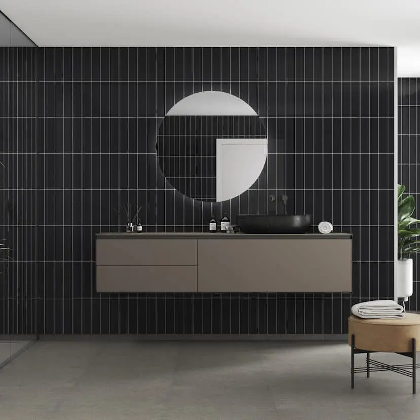 Våtrumsskiva Fibo 2124-M0830 HG Black Gloss 10x620x2400 mm