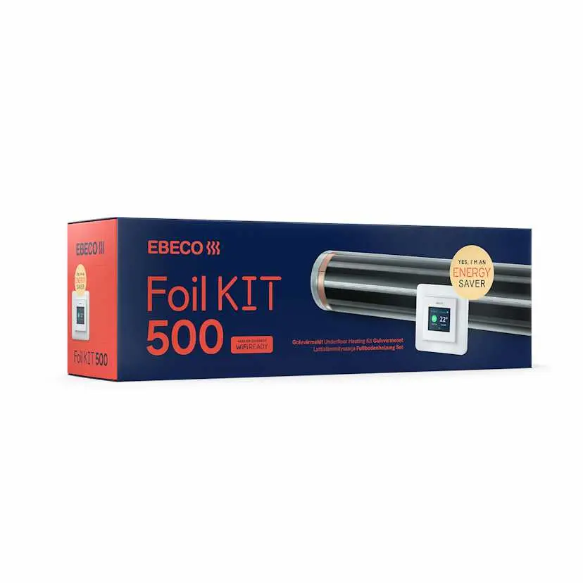 Kompletteringssett Gulvvarmefolie Ebeco Foil Kit 500 10 m2 for Tre- og Laminatgulv 43 cm