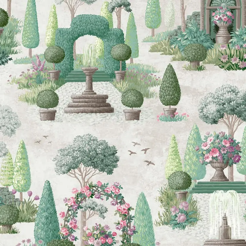 Tapet Laura Ashley Naunton Folly Fern Grön 122746